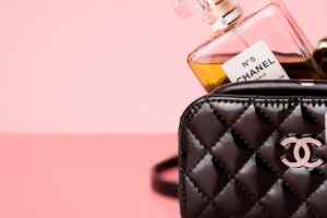 The bag is an authentic Chanel brand.